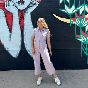 Harper Sage Utility Jumpsuit (cropped)